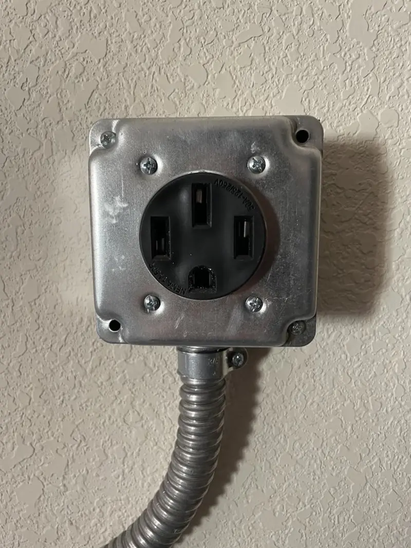 NEMA 14-50 outlet installed for Smart Home Electrical in Lackland AFB
